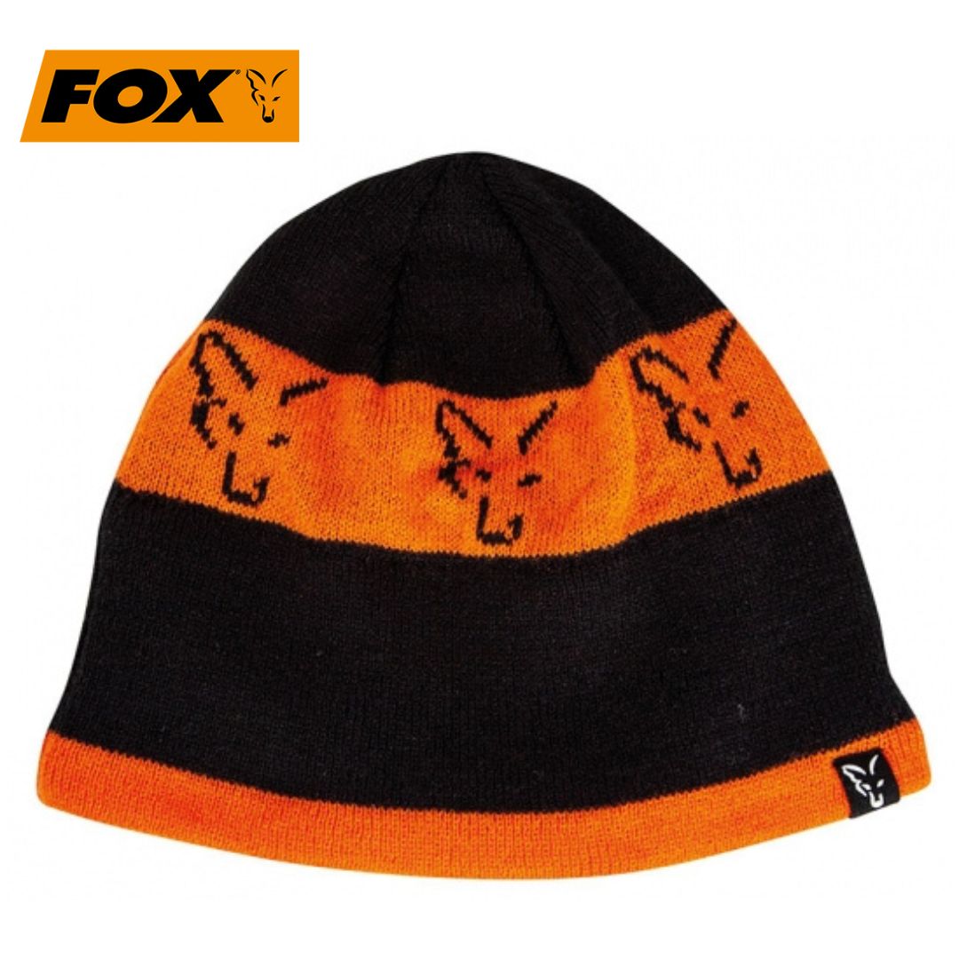 Шапка Fox Black & Orange Beanie